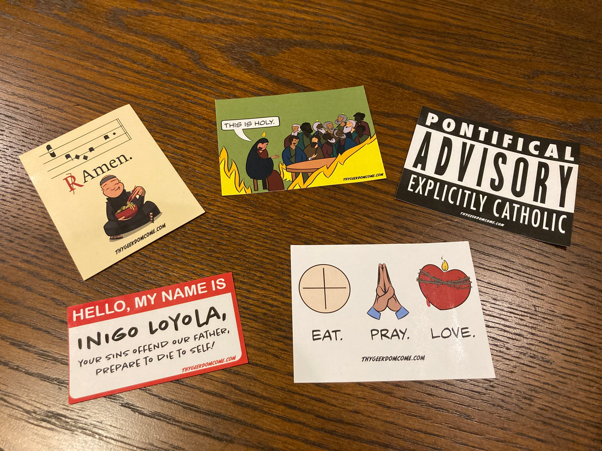 Catholic Stickers & Prints – Catholic Card Game