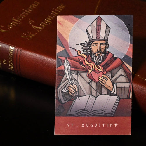Virtue Cards - St. Augustine // Temperance (Wholesale - 5 Pack)