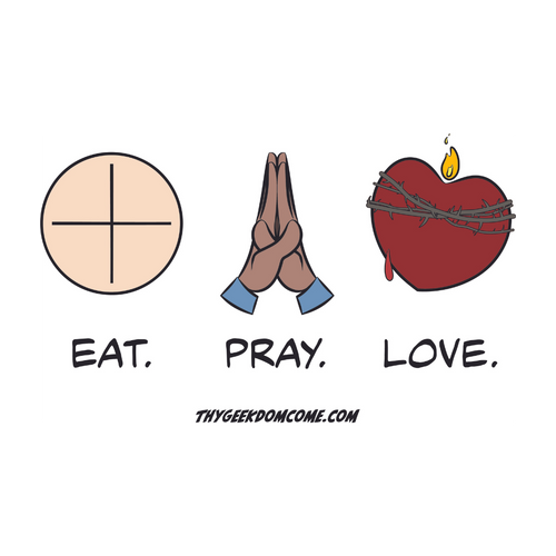 Catholic Sticker: Eat. Pray. Love. - Wholesale (Set of 5)