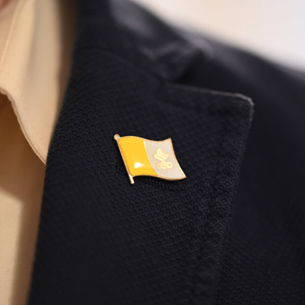 The Proud Papist's Pontifical Pin - Vatican Flag – Catholic Card Game